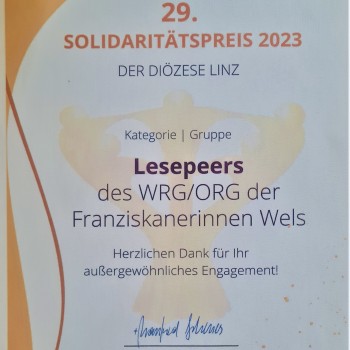 Urkunde Solpreis